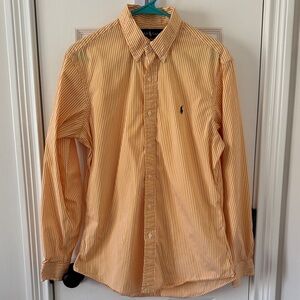 Ralph Lauren Men's Orange Striped Casual Shirt